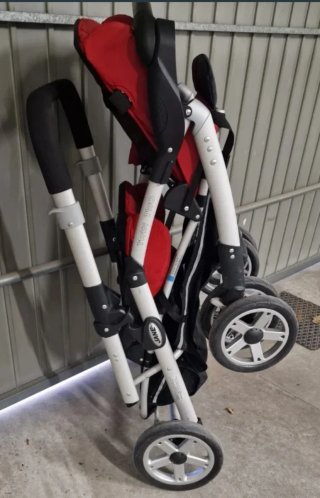 Carrito doble hermanos rojo