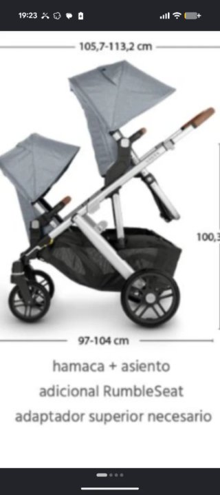 Cochecito de bebé UPPAbaby Vista Gris