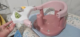 Asiento de baño para bebé rosa