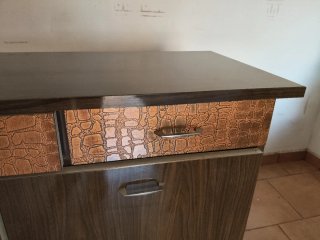 Mueble bar vintage madera y metal