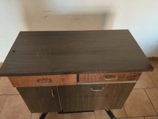 Mueble bar vintage madera y metal