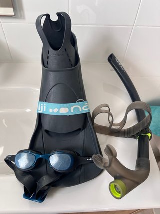 Equipo de natación Nabaiji: gafas, tubo y aletas