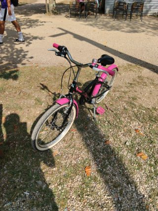Bicicleta niña 20 pulgadas rosa y negra
