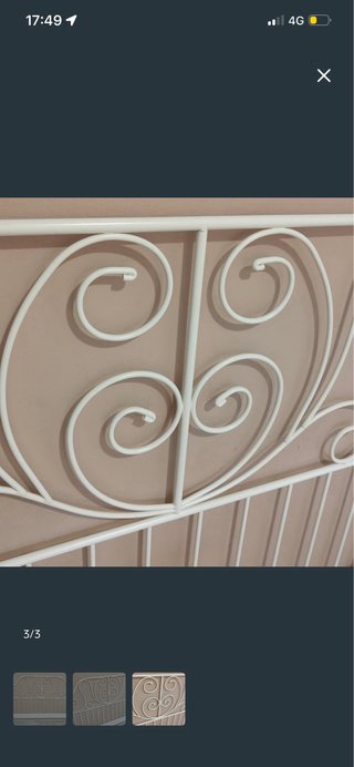 Cabecero Cama IKEA Leirvik Metal Blanco