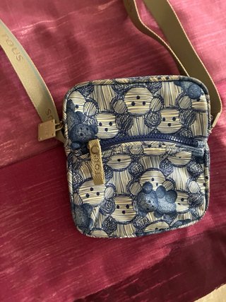 Bolso Tous estampado ositos azul y beige