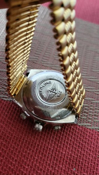 Reloj Breitling Cronógrafo Dorado y Azul