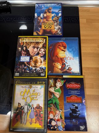Lote 5 Películas Infantiles DVD y Blu-ray