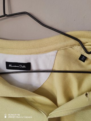 Camisa Polo Massimo Dutti Hombre Amarilla