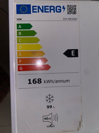Congelador VOK 99L Blanco