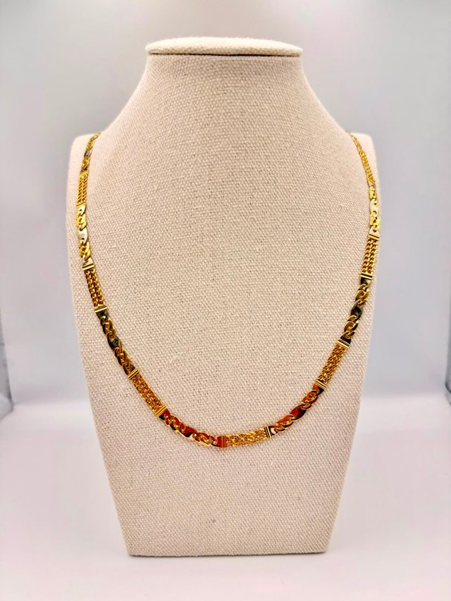 Cadena eslabón elegante vintage 18K 20,32gr 60cm