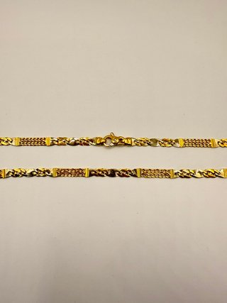 Cadena eslabón elegante vintage 18K 20,32gr 60cm