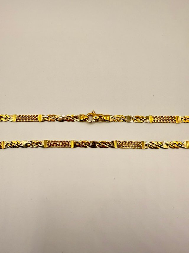 Cadena eslabón elegante vintage 18K 20,32gr 60cm
