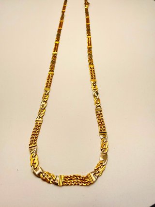 Cadena eslabón elegante vintage 18K 20,32gr 60cm