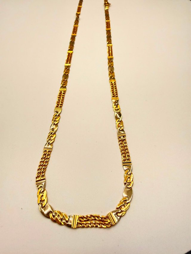 Cadena eslabón elegante vintage 18K 20,32gr 60cm