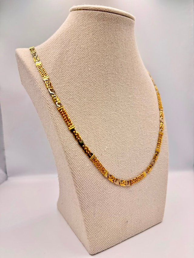 Cadena eslabón elegante vintage 18K 20,32gr 60cm