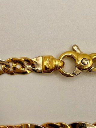 Cadena eslabón elegante vintage 18K 20,32gr 60cm