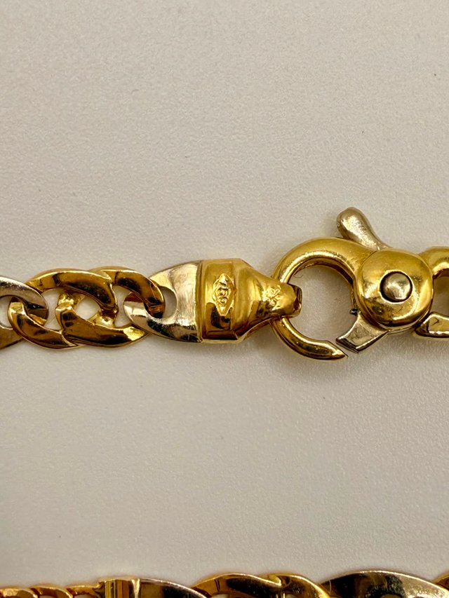 Cadena eslabón elegante vintage 18K 20,32gr 60cm
