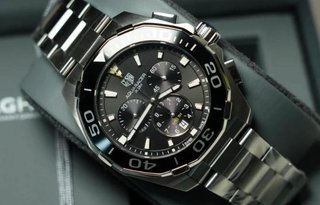 TAG Heuer Aquaracer Cronógrafo Negro Plata