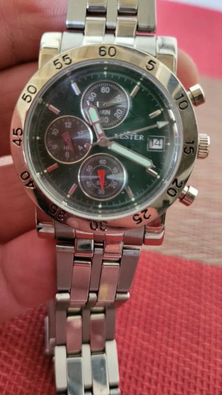 Reloj LESTER Cronógrafo Esfera Verde