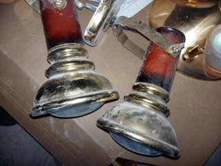 Focos de latón y cristal