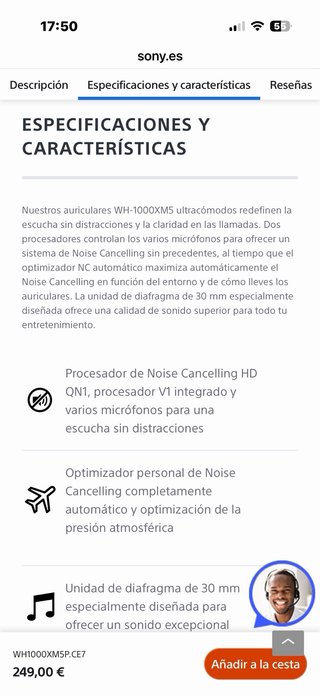 Auriculares Inalámbricos Noise Cancelling Negros