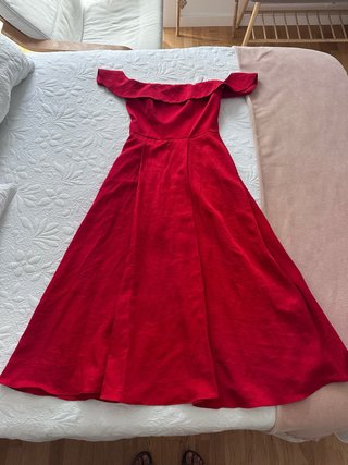 Vestido fiesta Pedro del Hierro rojo