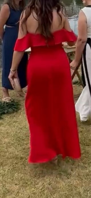 Vestido fiesta Pedro del Hierro rojo