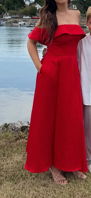 Vestido fiesta Pedro del Hierro rojo