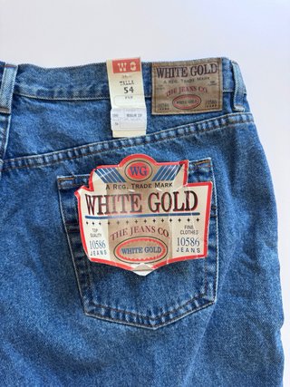 Vaqueros White Gold Vintage 80sTalla 54 a estrenar
