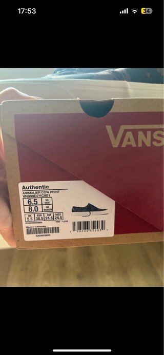 Zapatillas Vans Talla 38.5 Estampado Animal