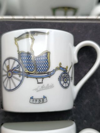 Juego de café Limoges colección Carruajes