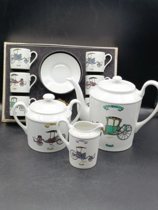Juego de café Limoges colección Carruajes
