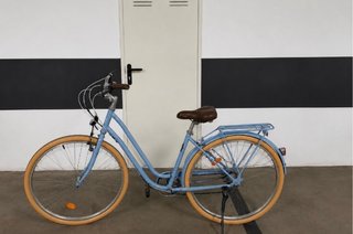 Bicicleta azul vintage