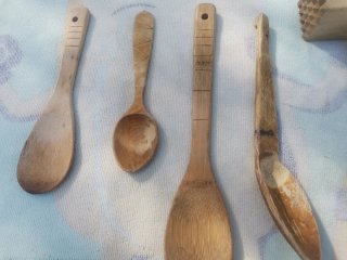 Lote Utensilios Cocina Madera Artesanal