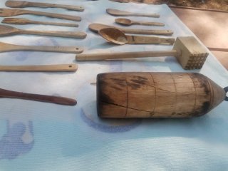 Lote Utensilios Cocina Madera Artesanal