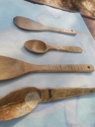 Lote Utensilios Cocina Madera Artesanal