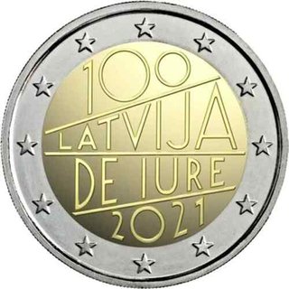 MONEDA CONMEMORATIVA 2€ LETONIA 2021. DE IURE