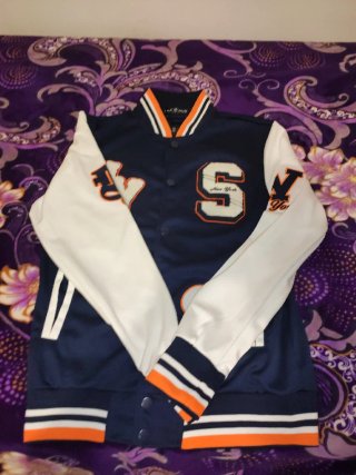 Sudadera Varsity Azul y Naranja