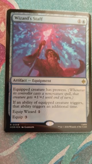MTG Hobbit Wizard's Staff Foil MTG Hobbit