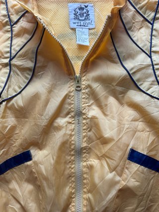 Chaqueta Cortavientos Vintage 80s Amarilla