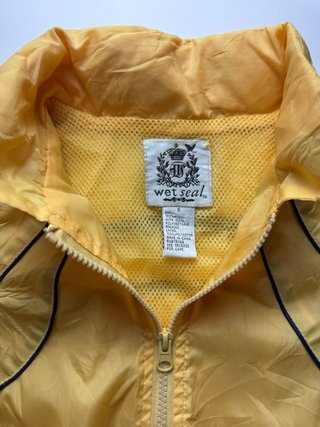 Chaqueta Cortavientos Vintage 80s Amarilla