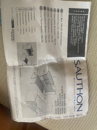 Cuna convertible Sauthon 70 x 140