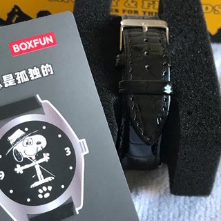 Reloj Spike Snoopy Negro y Plateado