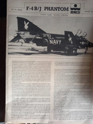 Maqueta ESCI F-4 B/J Navy Phantom 1/48