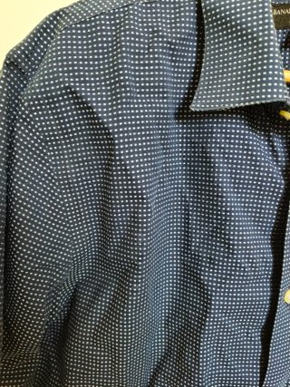Camisa Banana Republic Azul Lunares Talla L