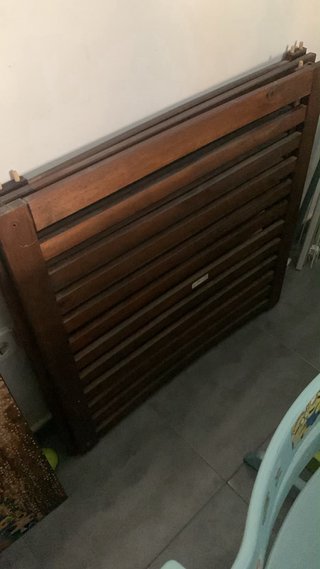 Baúl y respaldo madera Ikea