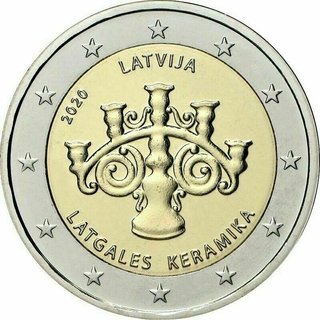 MONEDA CONMEMORATIVA 2€ LETONIA 2020. CERÁMICA