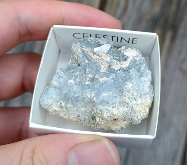 Mineral de cuarzo celestina