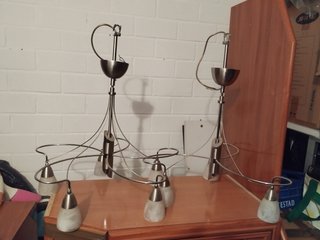 Lámparas de salón metal y cristal