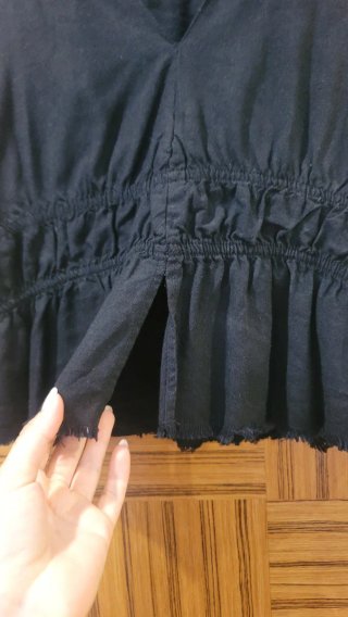 Top rustico volantes negro Pull&Bear